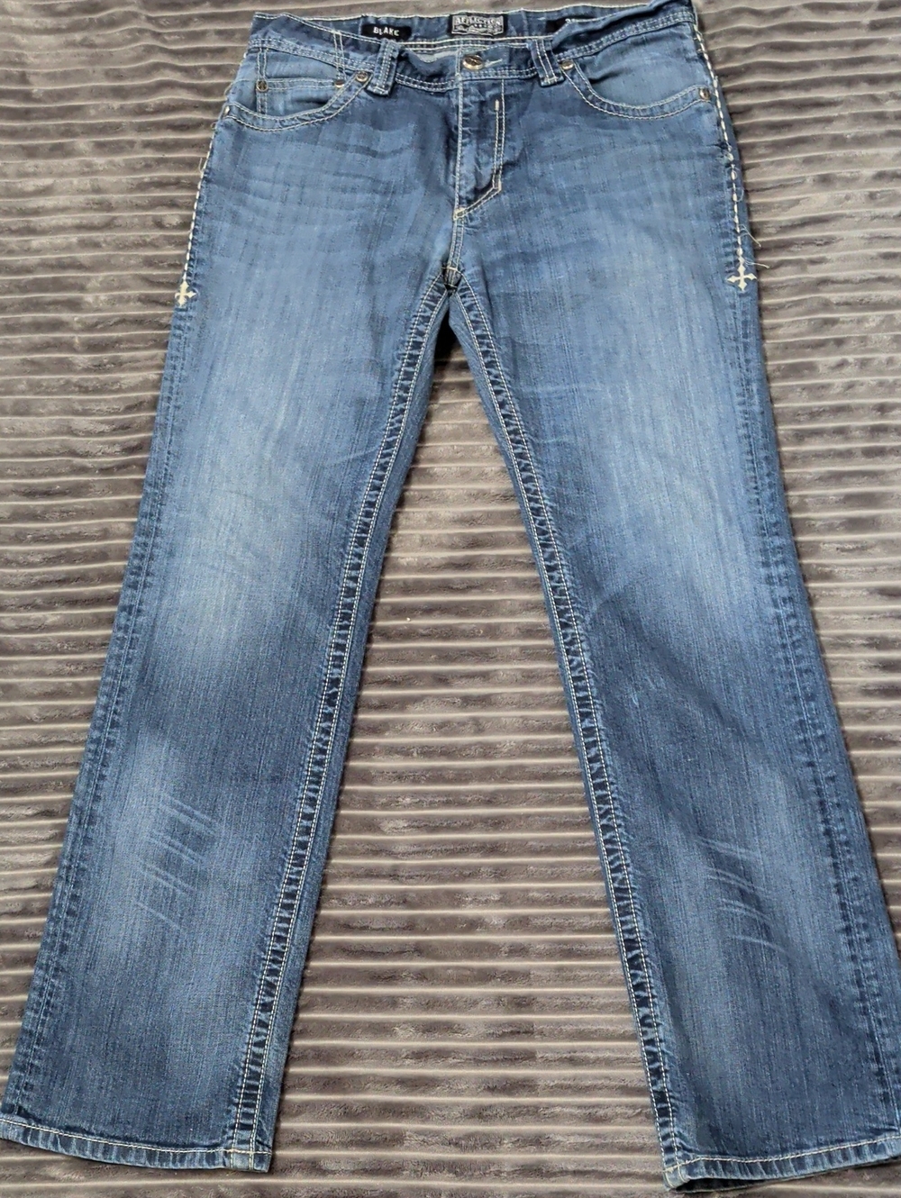 Affliction Men's Relaxed Blue Fade Jeans